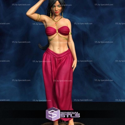 princess jasmine red digital sculpture specialstl 3d print model - Mito3D