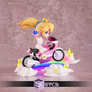 princess peach 3d printing figurine motor super mario stl files 3d print model - Mito3D