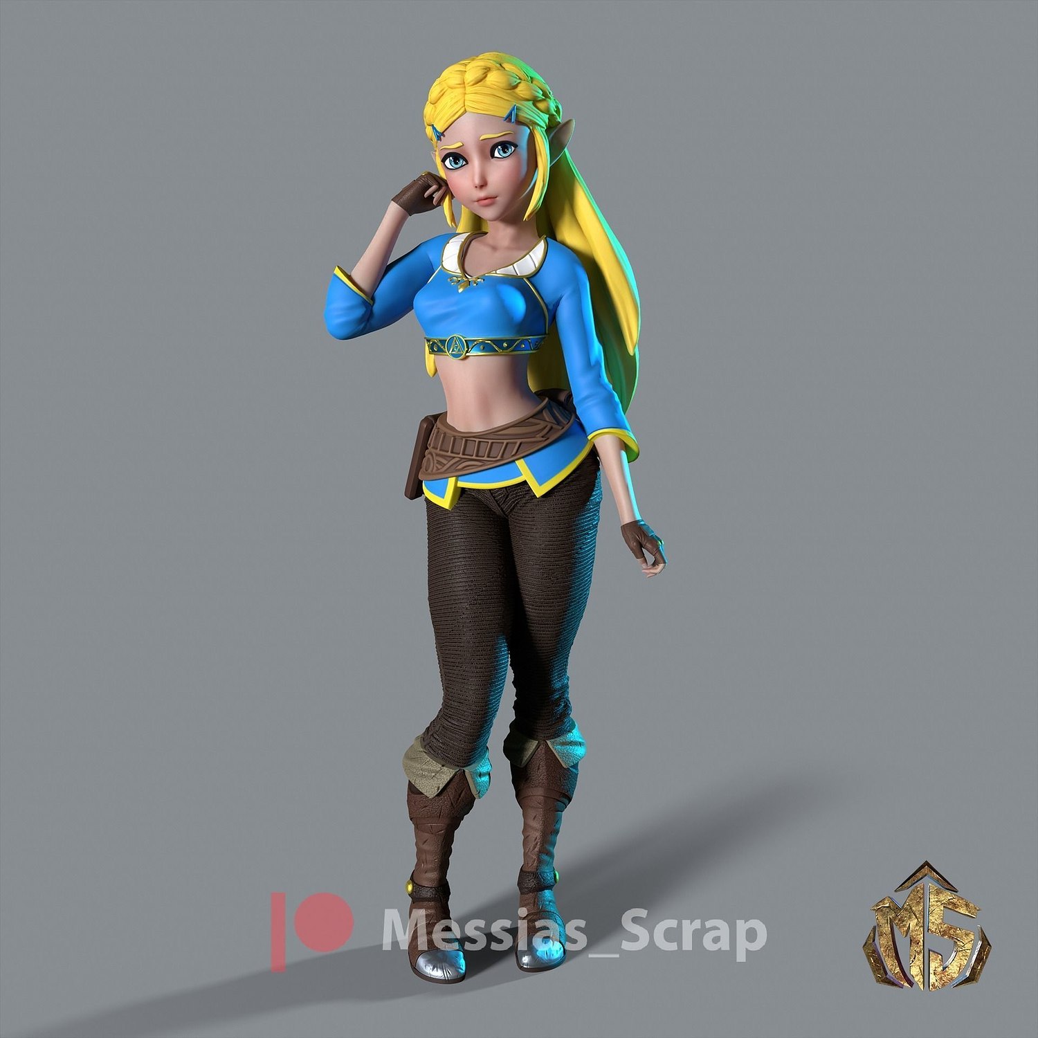 princess zelda v3 legend 3D print model - Mito3D