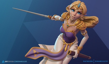 Prinzessin Zelda ver 2 Legende 3d print model - Mito3D