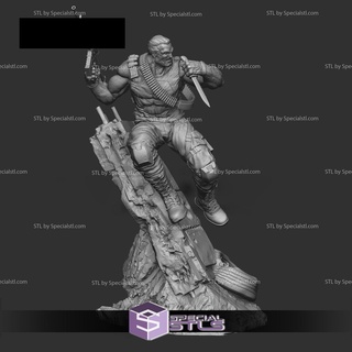 punisher battle stl files 3d print model - Mito3D