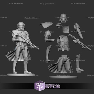 epurazione soldato stl File v2 in piedi Guerre stellari 3d stampa figurina 3d print model - Mito3D