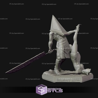 pirâmide cabeça silencioso Colina stl arquivos 3d print model - Mito3D