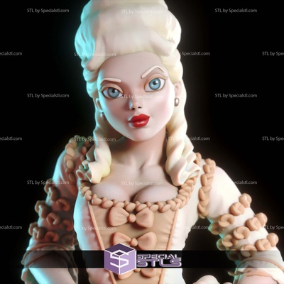 queen marie antoinette digital 3d sculpture specialstl 3d print model - Mito3D
