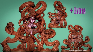 reina medusa maravilla Inhumanos extra 3d print model - Mito3D