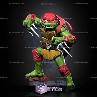 Raphael action pose tmnt stl miniatures 3d print model - Mito3D