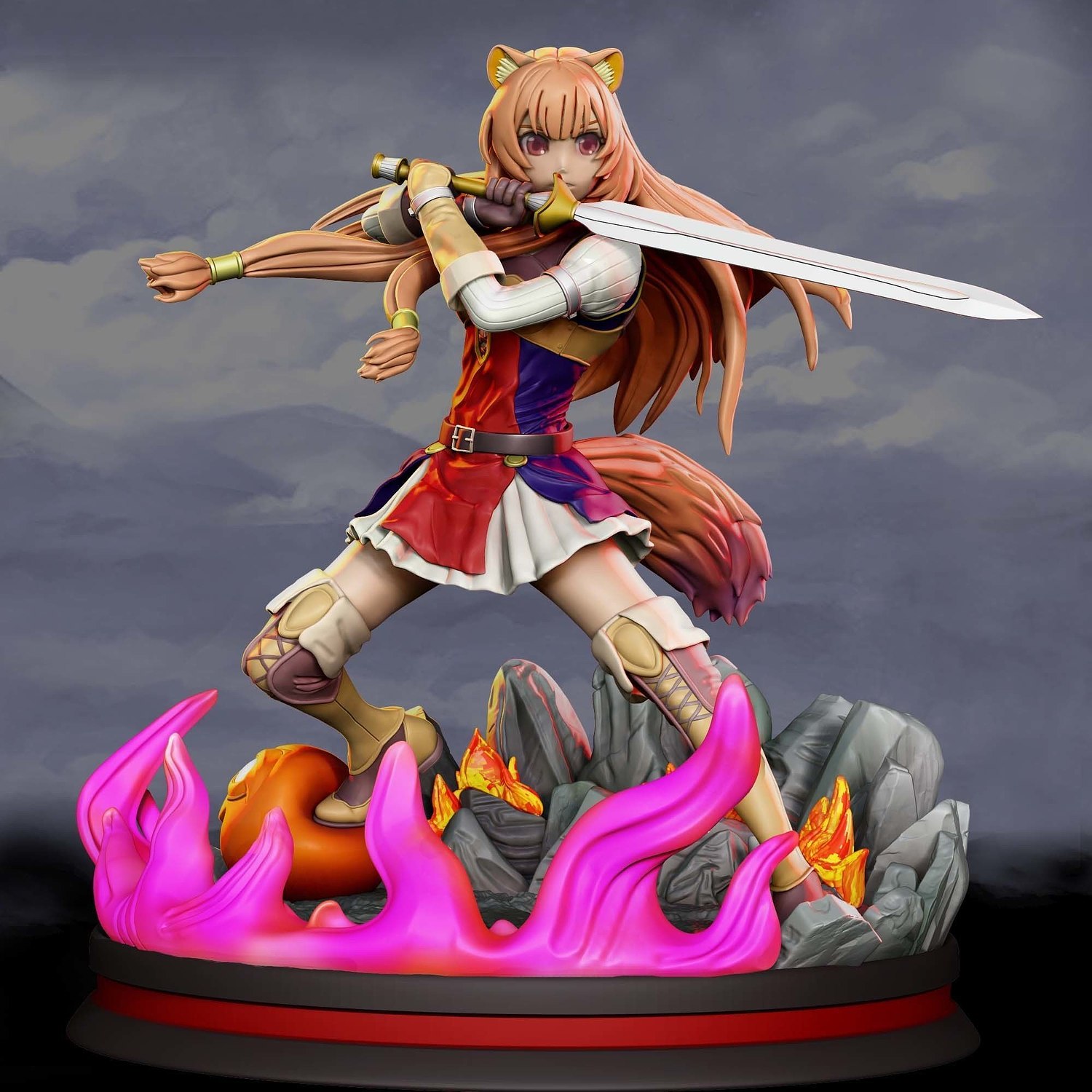 Raphtalia v3 Aumentar escudo herói 3D print model - Mito3D