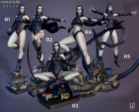 Raven pose dc 3d print model - Mito3D