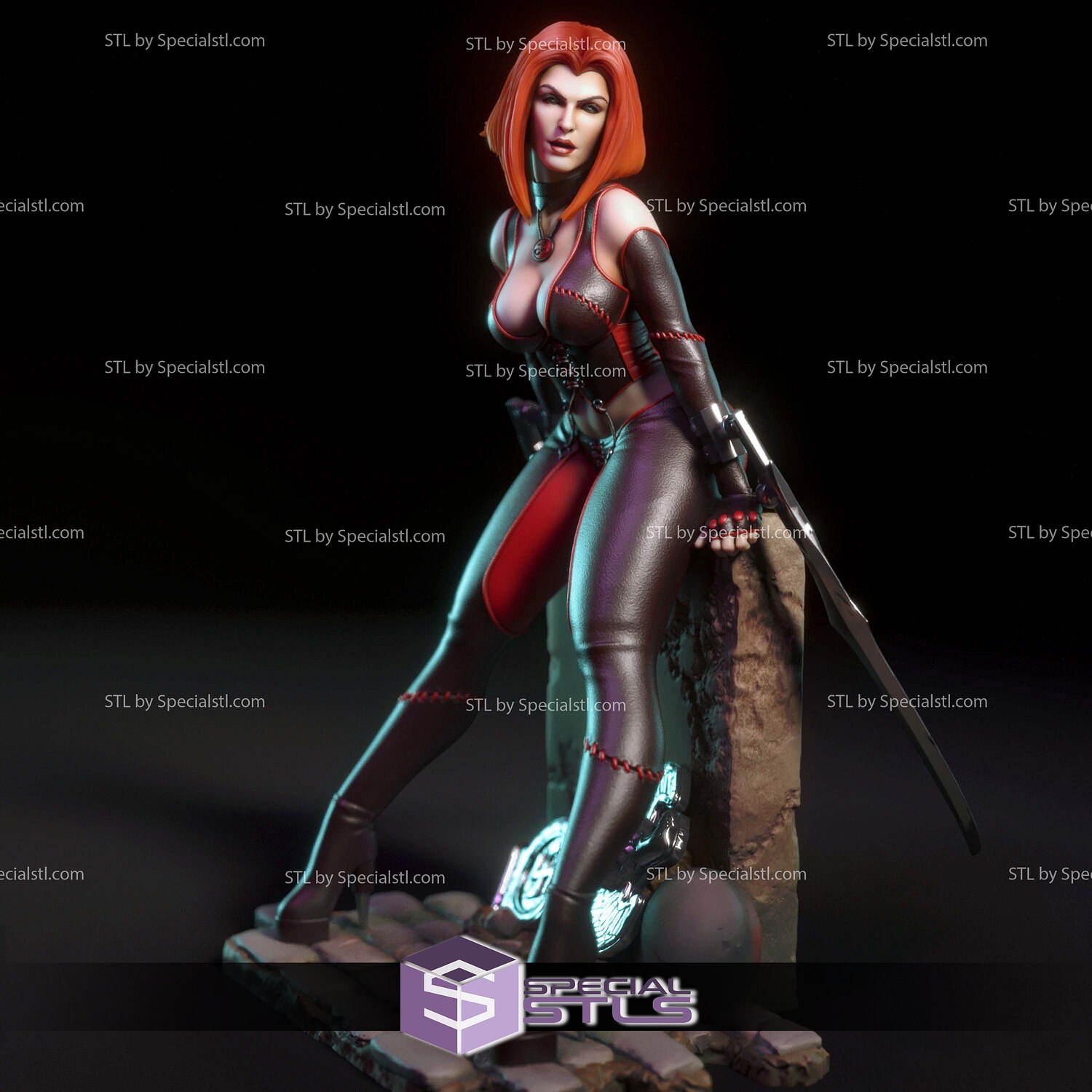 rayne schlacht bloodrayne digital 3d skulptur spezialstl 3D print model - Mito3D