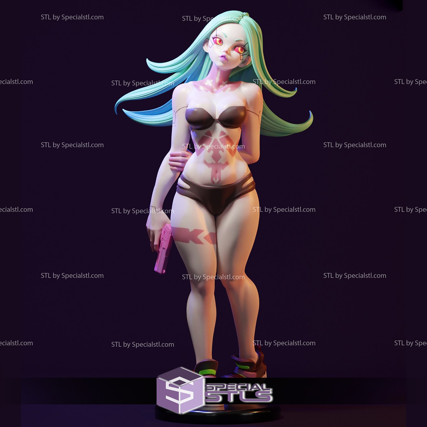 Rebecca siberpunk 3D print model - Mito3D
