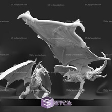 rot Drachen Mini Monster Chaos Miniatur 3d print model - Mito3D