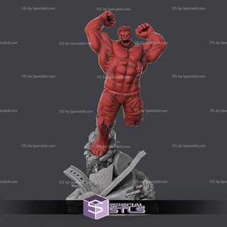 rot Hulk stl Dateien 3d print model - Mito3D