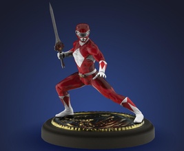 red ranger mighty morphin power rangers 3d print model - Mito3D