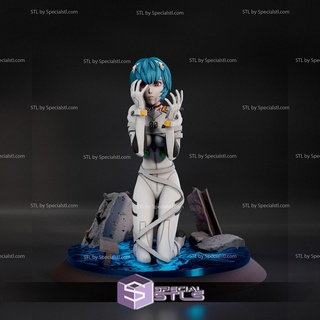 rei ayanami kneeling 3d printing figurine 3d print model - Mito3D