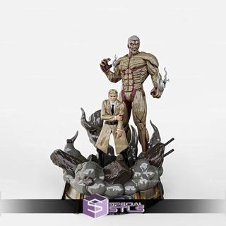 reiner armored titan v3 3d printing figurine attack stl files 3d print model - Mito3D