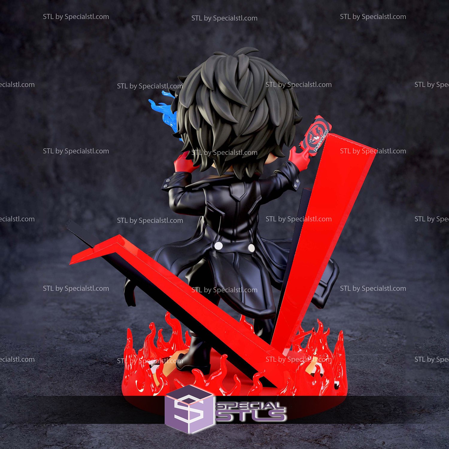 ren amamiya joker persona 5 chibi 3d print model specialstl 3D print model - Mito3D