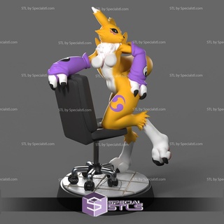 renamon digimon chaise nsfw prêt 3d impression 3d print model - Mito3D