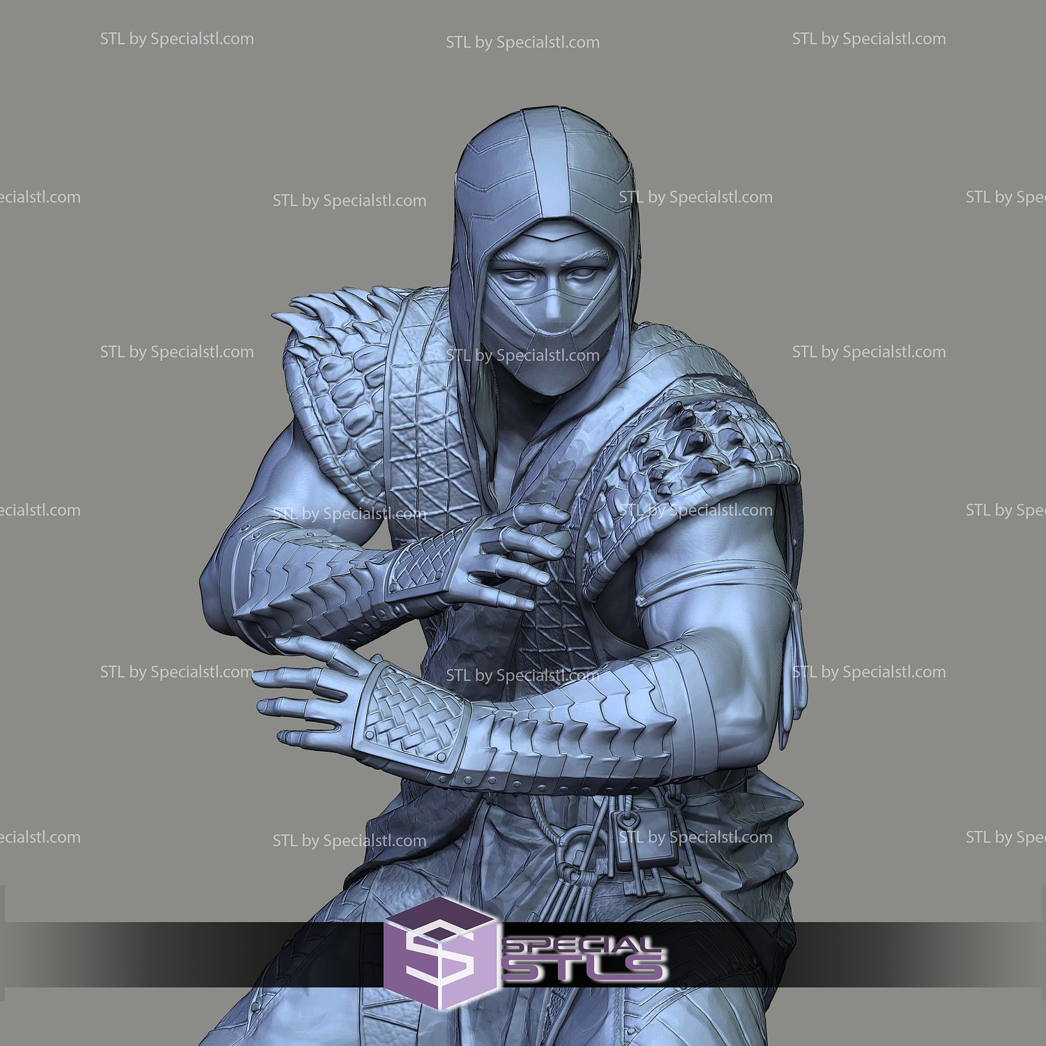 reptil mortal kombat digital escultura especialstl 3D print model - Mito3D