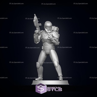 republic commando standing pose 1 ready 3d print 3d print model - Mito3D