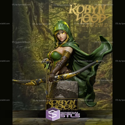 robin hood female archer bust 3d print model specialstl 3d print model - Mito3D
