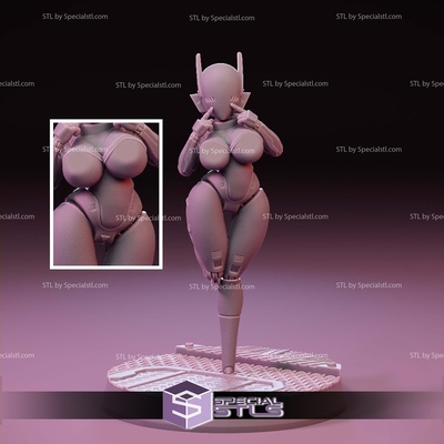 robot girl miniature stl collection specialstl 3d print model - Mito3D