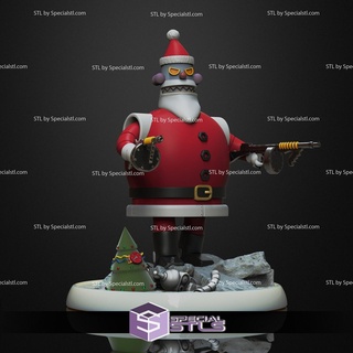 robot santa stl File fan art 3d print model - Mito3D