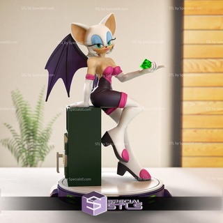 rogue bat sonic 3d printing figurine 3d print model - Mito3D