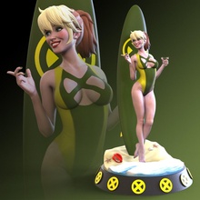 rogue surfing outfit x-men 3d print model - Mito3D