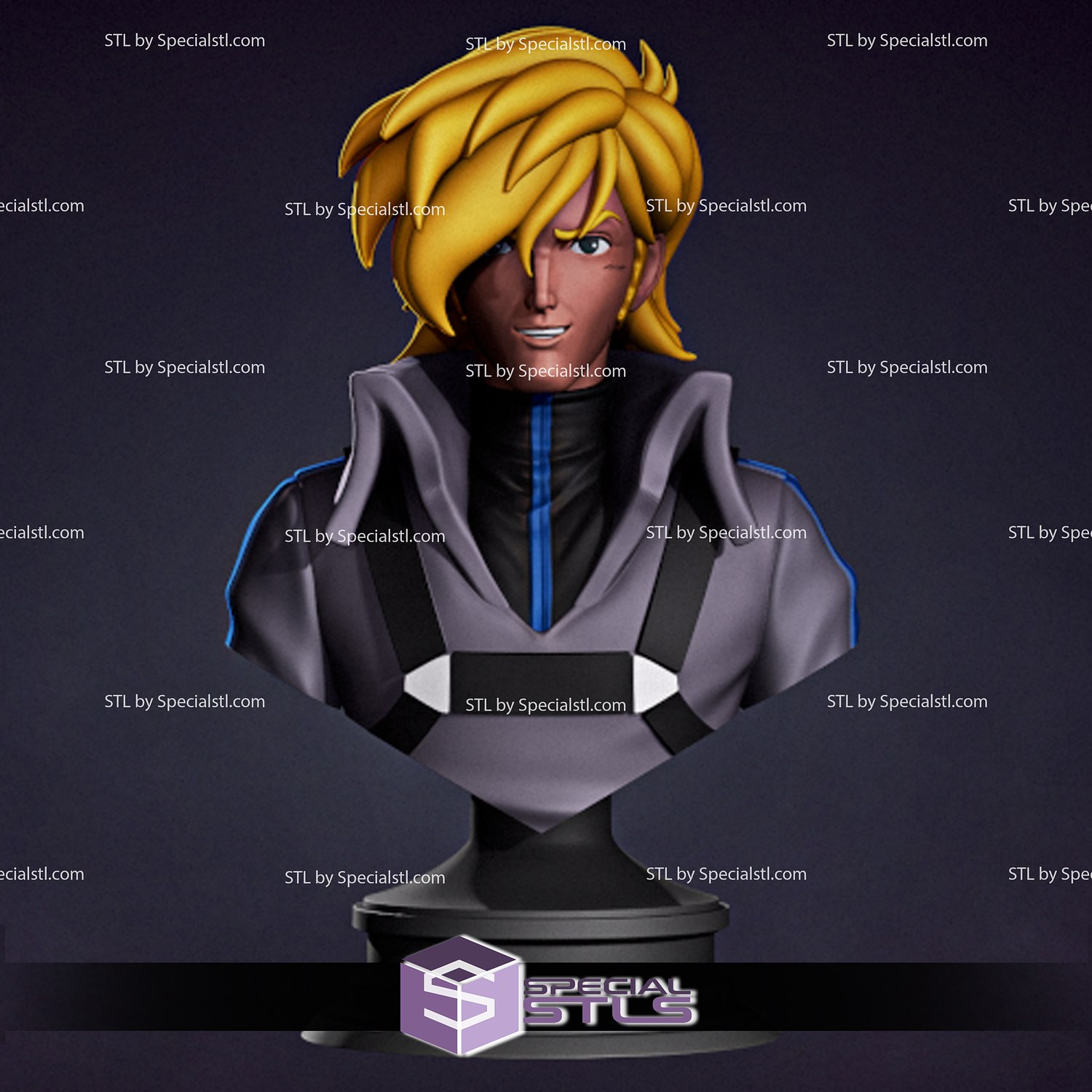 roy focker robotech bust stl files 3D print model - Mito3D