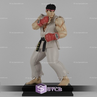 Ryu v3 3d impresión figurilla calle combatiente stl archivos 3d print model - Mito3D