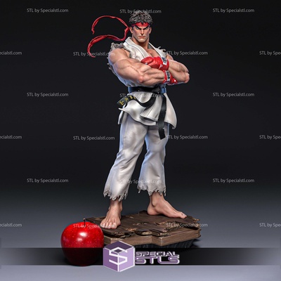 ryu blanco traje calle combatiente 3d impresora archivos especialstl 3d print model - Mito3D