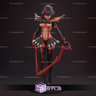 Ryuko matoi pose 3d impression figurine tuer stl dossiers 3d print model - Mito3D