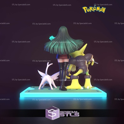 sabrina pokemon psychic gym leader digital sculpture specialstl 3d print model - Mito3D