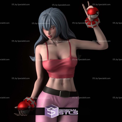 sabrina pokemon trainer digital sculpture specialstl 3d print model - Mito3D
