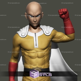 saitama basic pose one punch man ready 3d print 3d print model - Mito3D