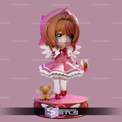 sakura carte ravisseur chibi v2 3d impression modèles specialstl 3d print model - Mito3D