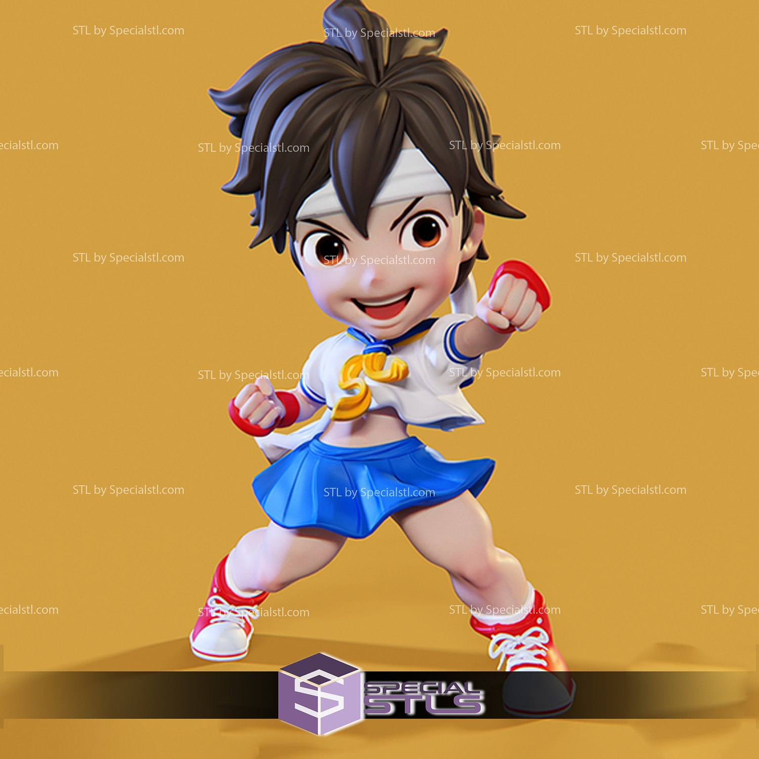 sakura chibi strada combattente 3D print model - Mito3D