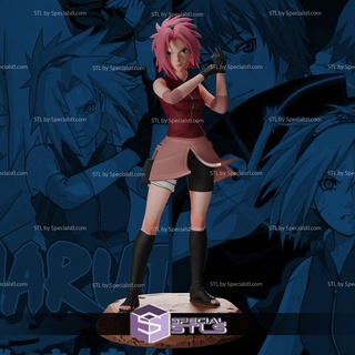 Sakura Haruno permanent stl dossiers Naruto 3d impression 3d print model - Mito3D