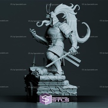samurai veneno arte fan 3d print model - Mito3D