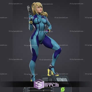 samus suit standing 3d print model - Mito3D