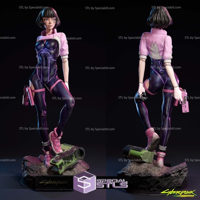 sasha cyberpunk kantenläufer digital skulptur spezialstl 3d print model - Mito3D
