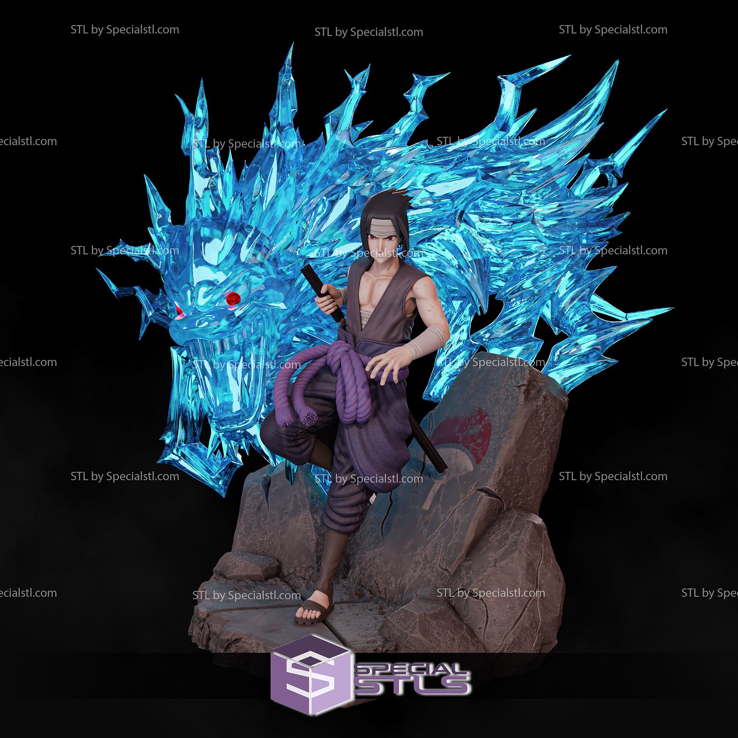 Sasuke uchiha batalla itachi 3D print model - Mito3D