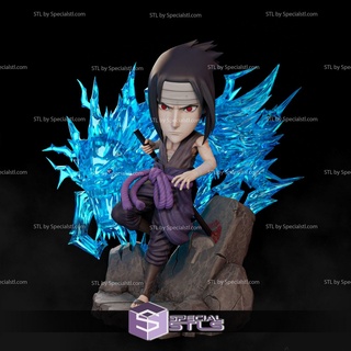sasuke uchiha battle itachi chibi 3d print model - Mito3D