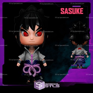 Sasuke uchiha chibi v2 3d impressão stl naruto modelo 3d print model - Mito3D