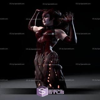 scarlet witch bust 3d model 3d print model - Mito3D