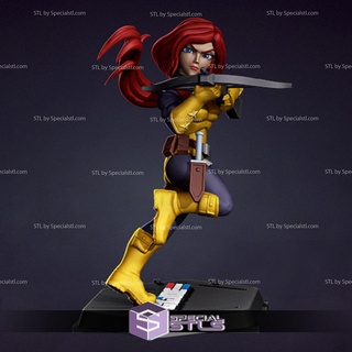 scarlett gijoe madness stylized action 3d model 3d print model - Mito3D