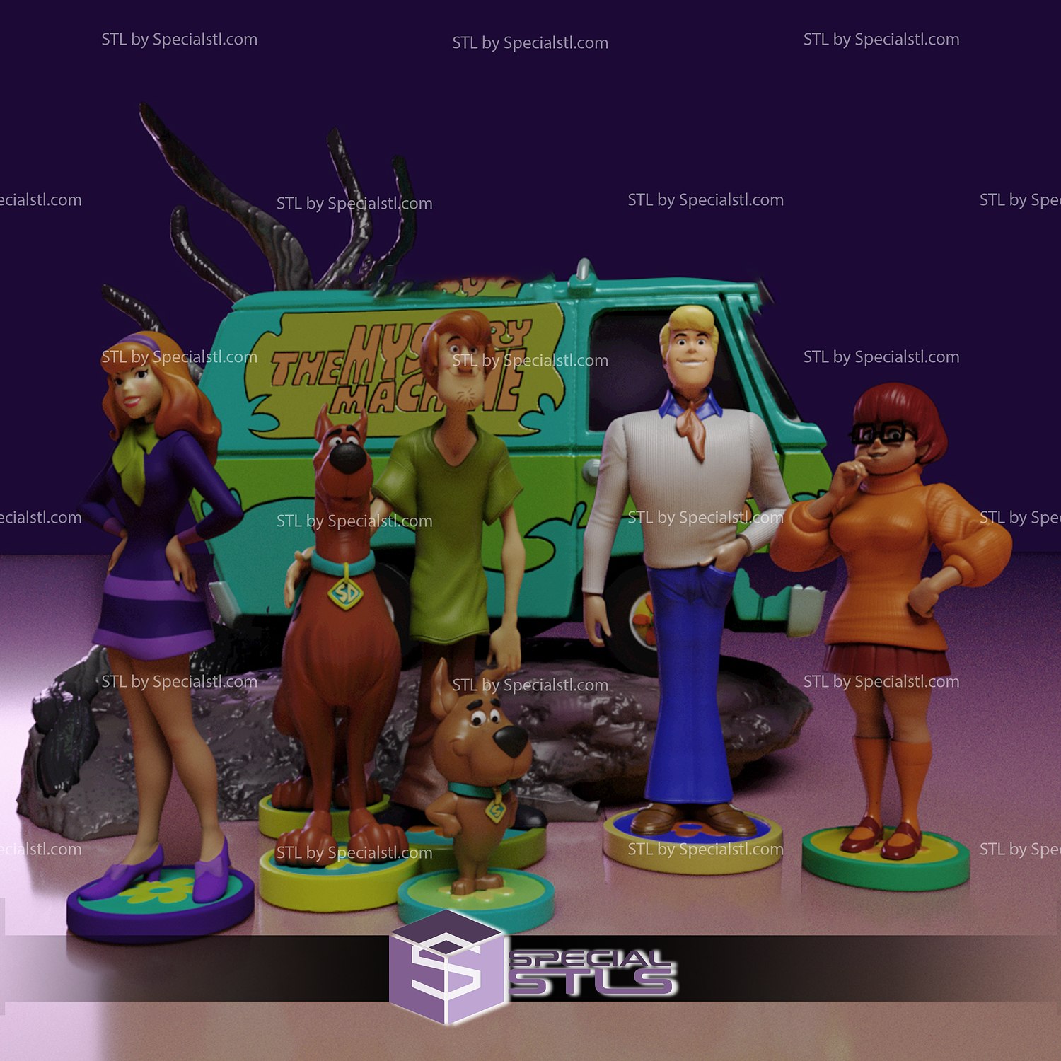 scooby doo gangue stl arquivos combo 3D print model - Mito3D