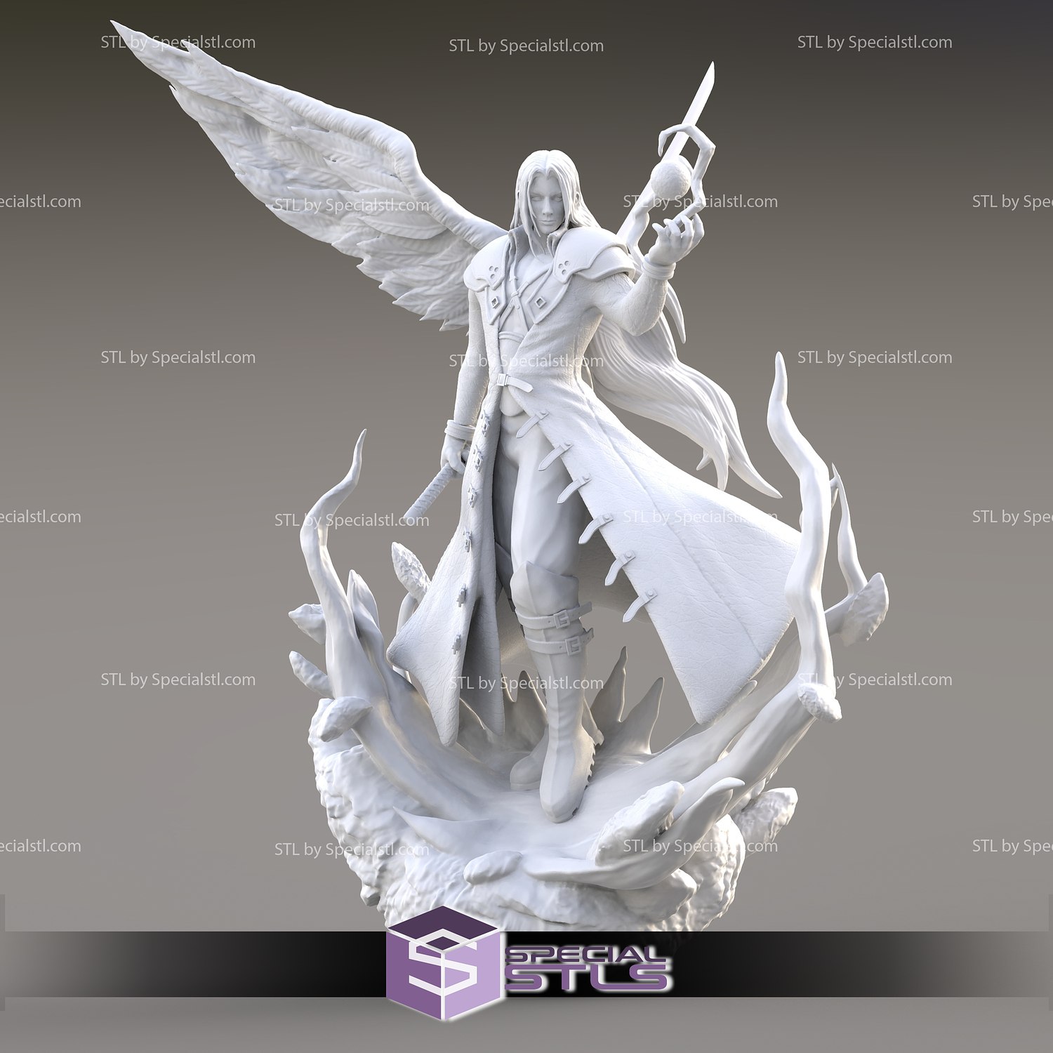 sephiroth reino corações 3D print model - Mito3D