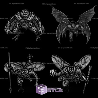 setembro 2021 conjunto 31 demônios épico miniaturas 3d print model - Mito3D