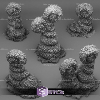 september 2022 fantastic plants & rocks miniature 3d print model - Mito3D